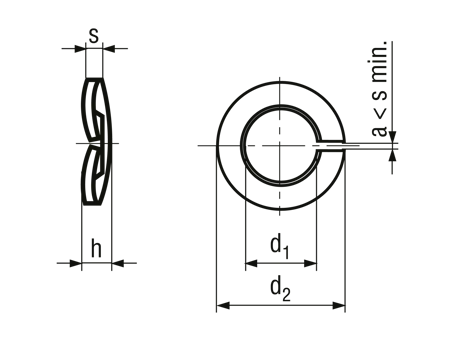 DIN 128 A (sprężysta wygięta)